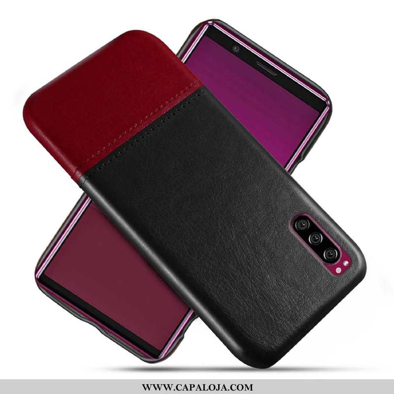 Capa Sony Xperia 10 Ii Couro Resistente Telemóvel Capas Vermelho, Sony Xperia 10 Ii Protetoras Venda