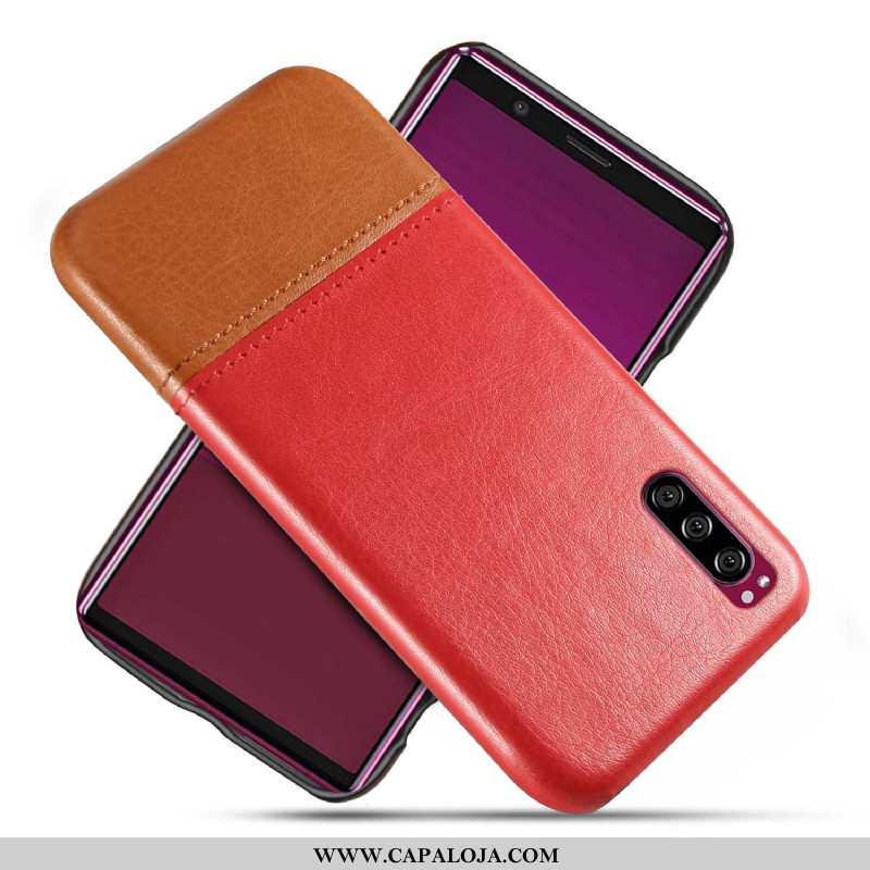 Capa Sony Xperia 10 Ii Couro Resistente Telemóvel Capas Vermelho, Sony Xperia 10 Ii Protetoras Venda