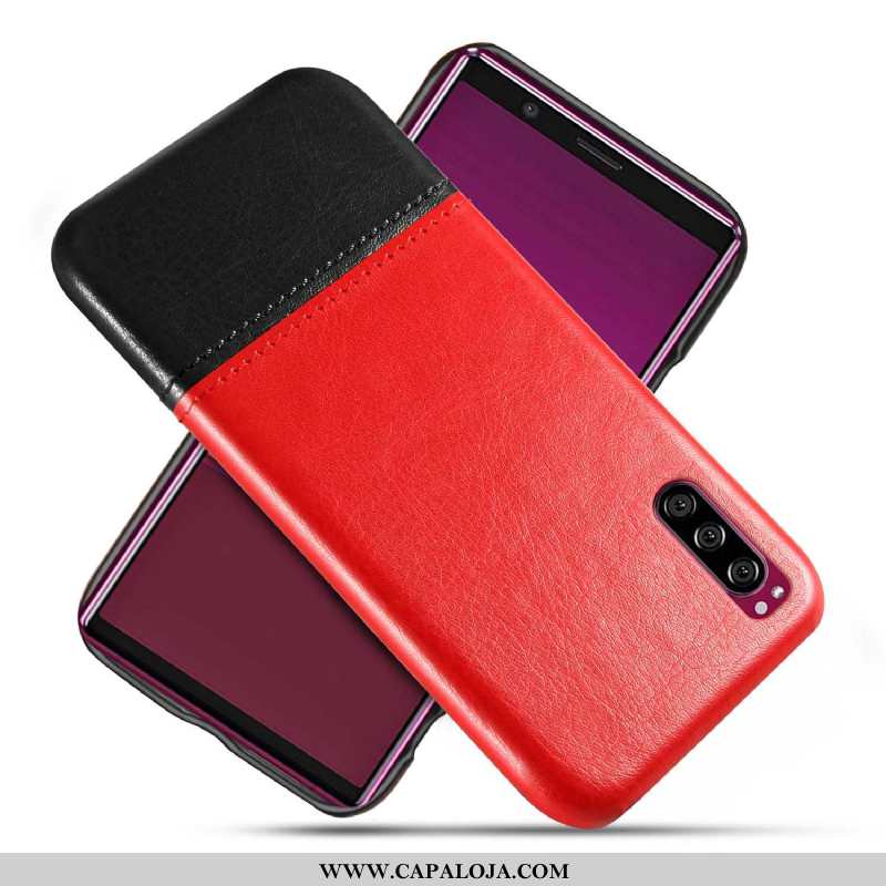 Capa Sony Xperia 10 Ii Couro Resistente Telemóvel Capas Vermelho, Sony Xperia 10 Ii Protetoras Venda