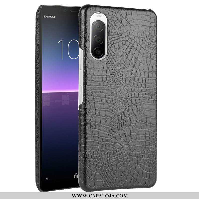 Capa Sony Xperia 10 Ii Protetoras Masculino Telemóvel Preto, Capas Sony Xperia 10 Ii Couro Comprar