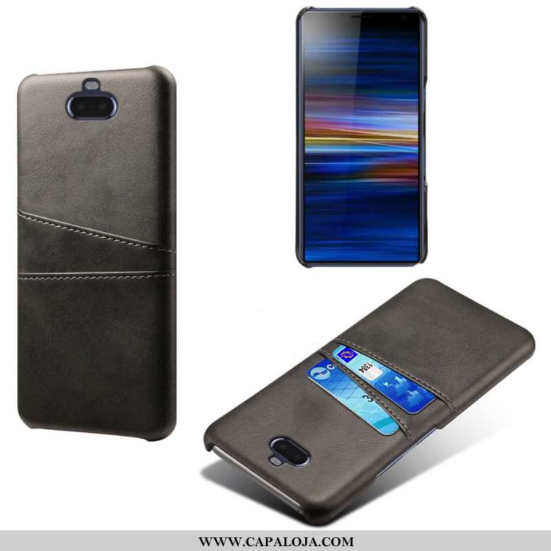 Capa Sony Xperia 10 Plus Protetoras Capas Azul Escuro Cases, Sony Xperia 10 Plus Couro Barato