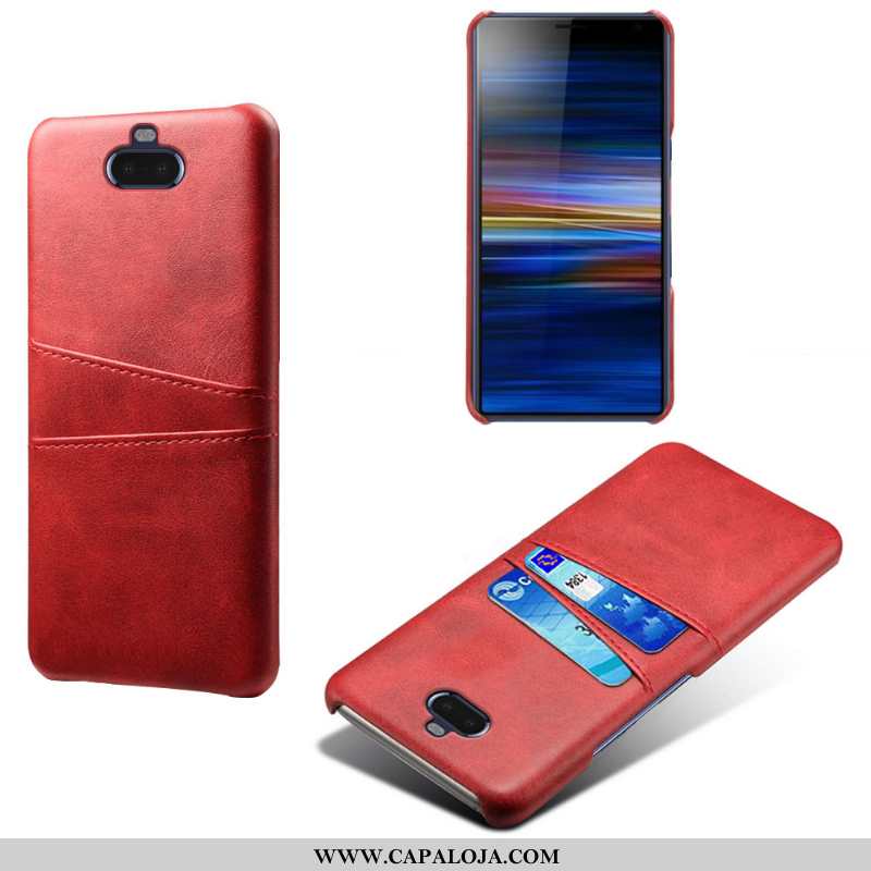 Capa Sony Xperia 10 Plus Protetoras Capas Azul Escuro Cases, Sony Xperia 10 Plus Couro Barato