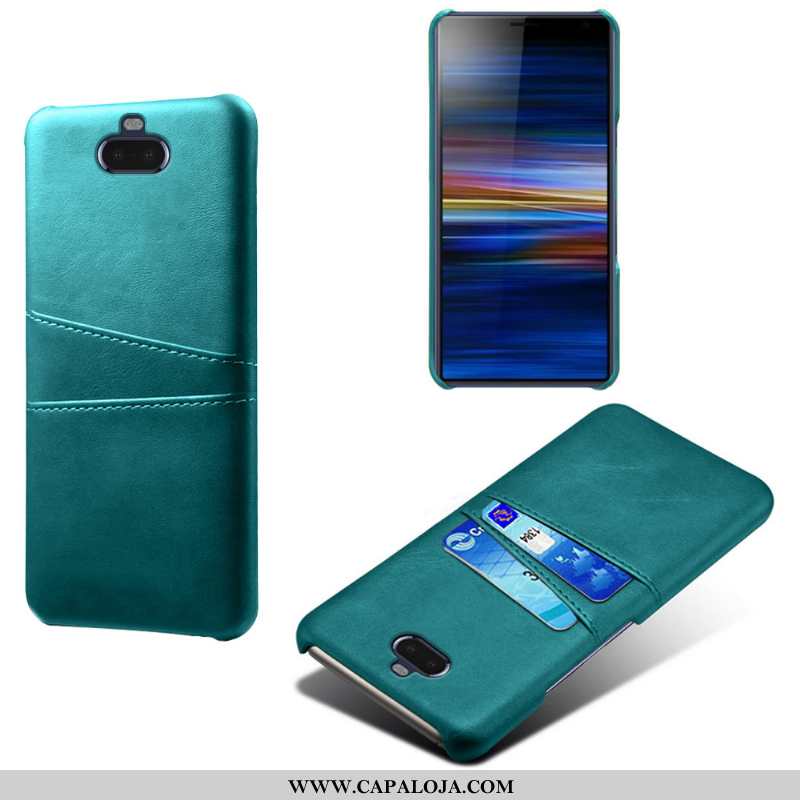 Capa Sony Xperia 10 Plus Protetoras Capas Azul Escuro Cases, Sony Xperia 10 Plus Couro Barato