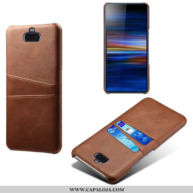 Capa Sony Xperia 10 Plus Protetoras Capas Azul Escuro Cases, Sony Xperia 10 Plus Couro Barato