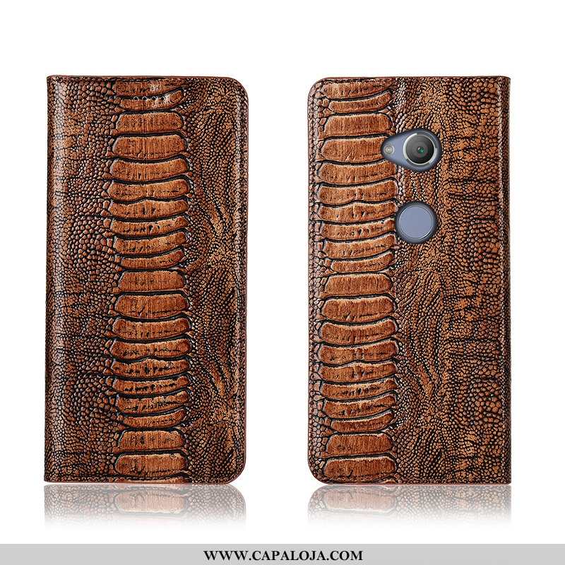 Capa Sony Xperia L2 Couro Capas Protetoras Antiqueda Castanho, Sony Xperia L2 Soft Promoção