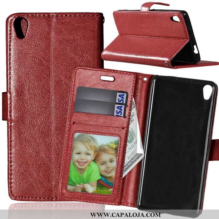 Capa Sony Xperia Xa Silicone Feminino Couro Protetoras Castanho, Capas Sony Xperia Xa Carteira Barat