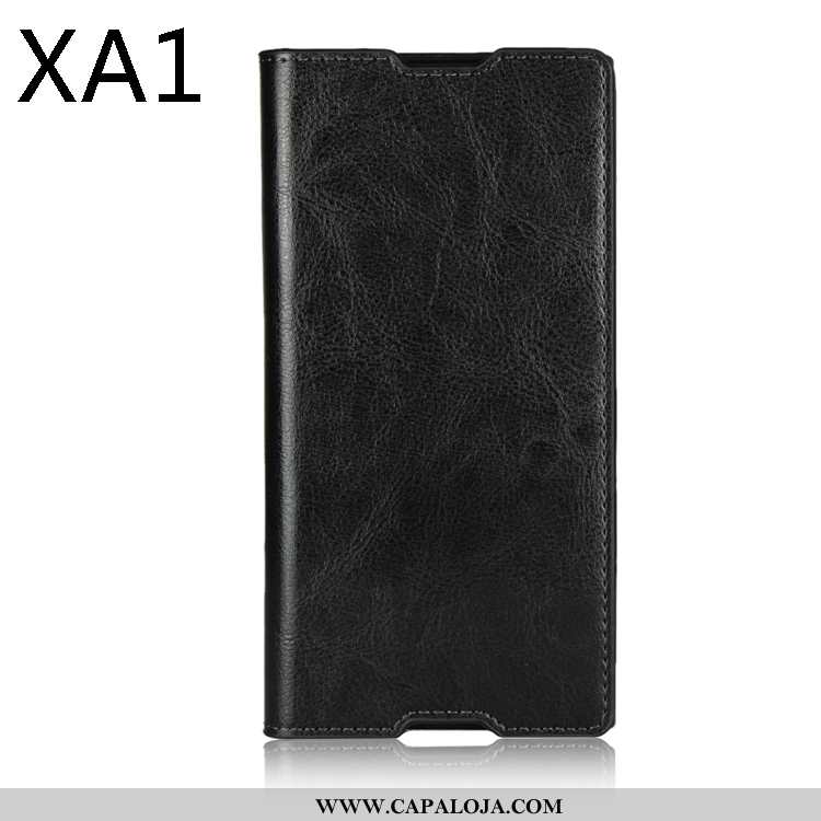 Capa Sony Xperia Xa1 Couro Genuíno Preto Telemóvel Cases, Capas Sony Xperia Xa1 Couro Online