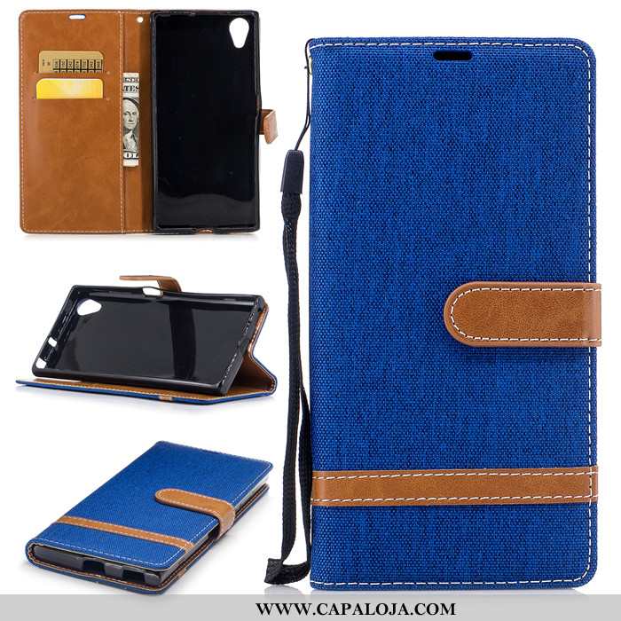 Capa Sony Xperia Xa1 Plus Couro Masculino Silicone Capas Azul, Sony Xperia Xa1 Plus Protetoras Venda