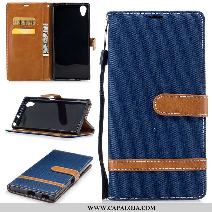 Capa Sony Xperia Xa1 Plus Couro Masculino Silicone Capas Azul, Sony Xperia Xa1 Plus Protetoras Venda