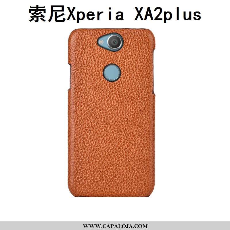 Capa Sony Xperia Xa2 Plus Protetoras Preto Couro Legitimo Personalizado, Capas Sony Xperia Xa2 Plus 