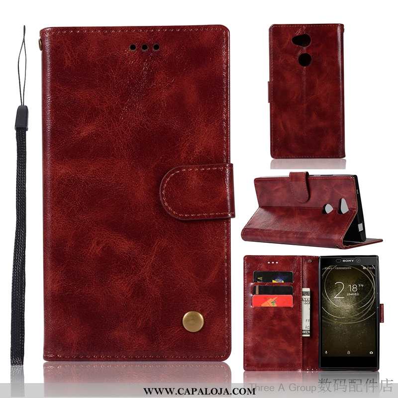 Capa Sony Xperia Xa2 Retro Protetoras Personalizado Cover Cinza, Capas Sony Xperia Xa2 Couro Baratos