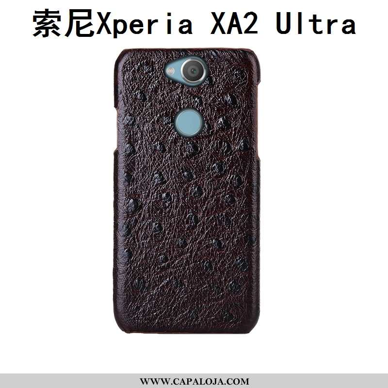 Capa Sony Xperia Xa2 Ultra Couro Luxo Legitimo Capas Antiqueda Castanho, Sony Xperia Xa2 Ultra Prote