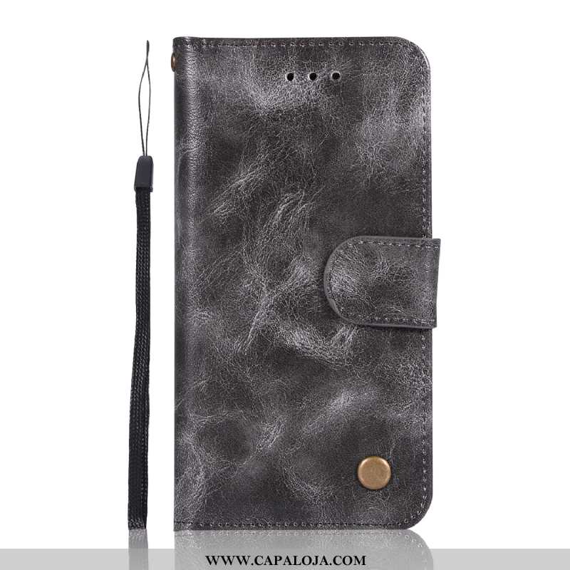 Capa Sony Xperia Xz Premium Couro Cases Cobre Suporte Cinza, Capas Sony Xperia Xz Premium Retro Bara