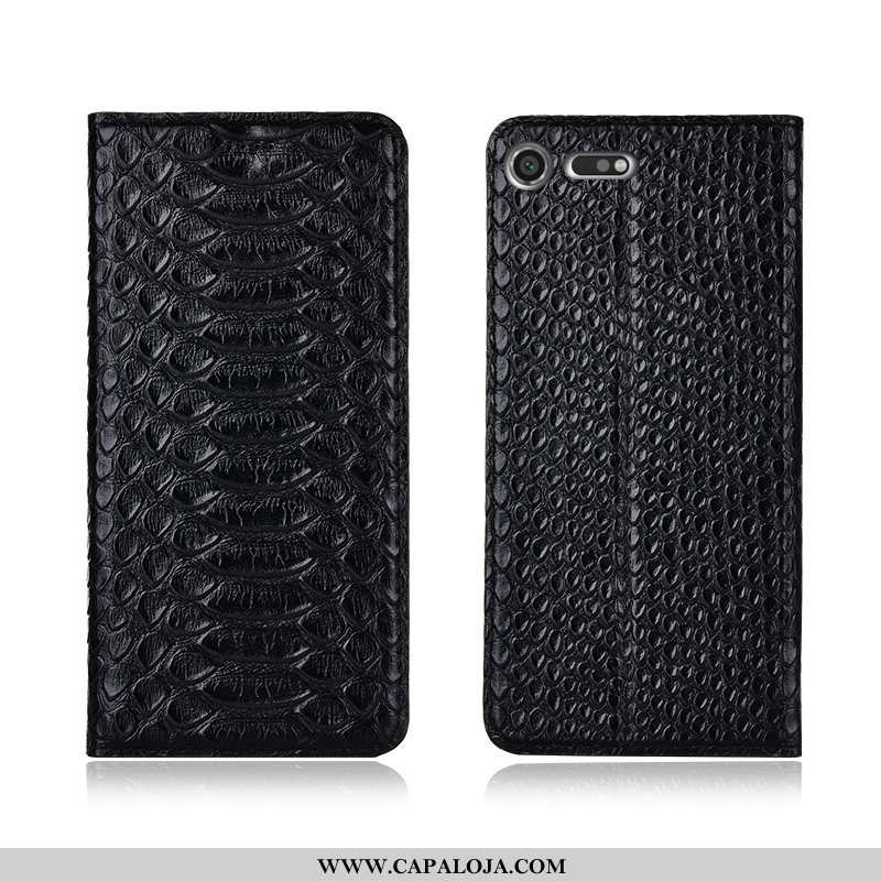 Capa Sony Xperia Xz Premium Couro Silicone Genuíno Telemóvel Caqui, Capas Sony Xperia Xz Premium Sof