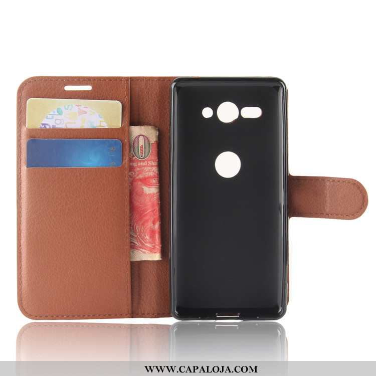 Capa Sony Xperia Xz2 Compact Couro Capas Carteira Preto, Sony Xperia Xz2 Compact Protetoras Barato