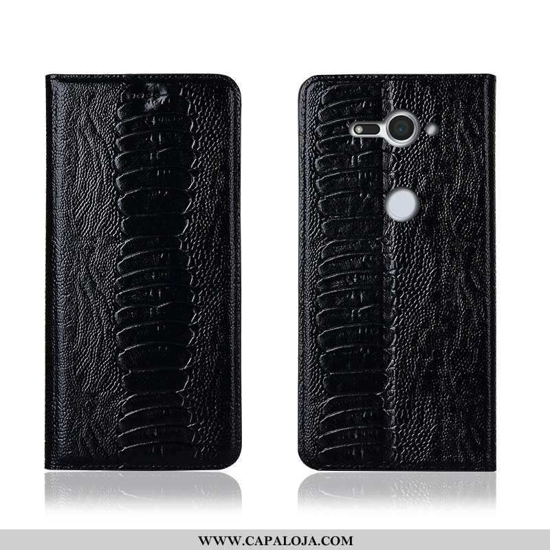 Capa Sony Xperia Xz2 Compact Couro Legitimo Capas Telemóvel Silicone Preto, Sony Xperia Xz2 Compact 