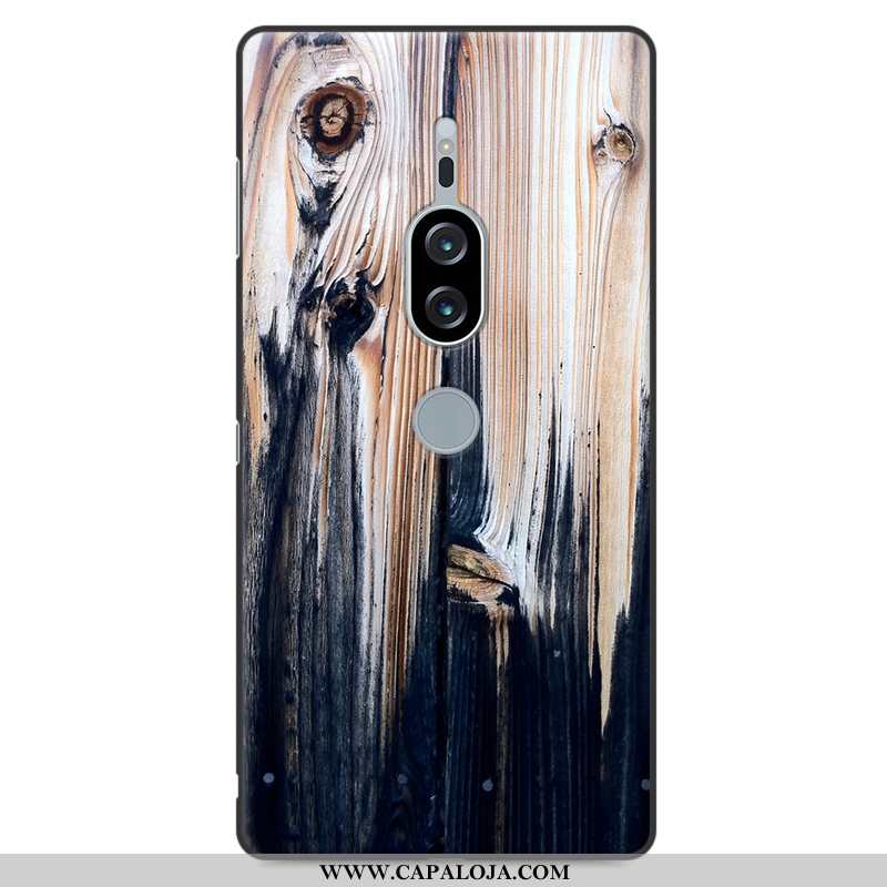 Capa Sony Xperia Xz2 Premium Madeira Telemóvel Feminino Cinza, Capas Sony Xperia Xz2 Premium Proteto