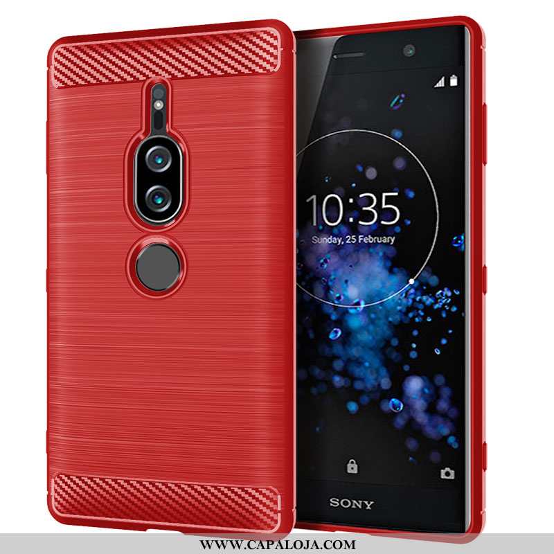 Capa Sony Xperia Xz2 Premium Protetoras Fosco Capas Masculino Vermelho, Sony Xperia Xz2 Premium Sili