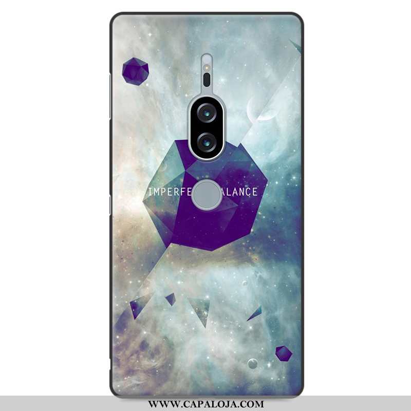 Capa Sony Xperia Xz2 Premium Silicone Protetoras Desenho Animado Soft Azul Escuro, Capas Sony Xperia