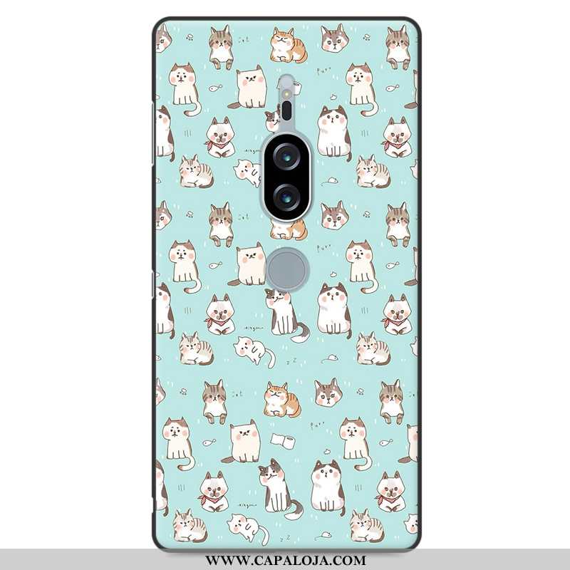 Capa Sony Xperia Xz2 Premium Silicone Protetoras Desenho Animado Soft Azul Escuro, Capas Sony Xperia