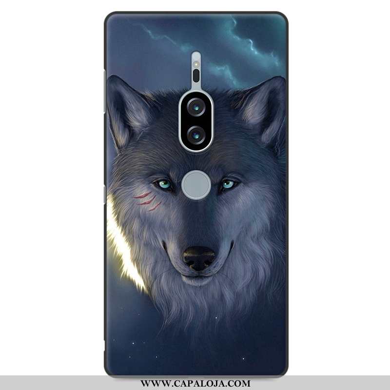 Capa Sony Xperia Xz2 Premium Silicone Protetoras Desenho Animado Soft Azul Escuro, Capas Sony Xperia