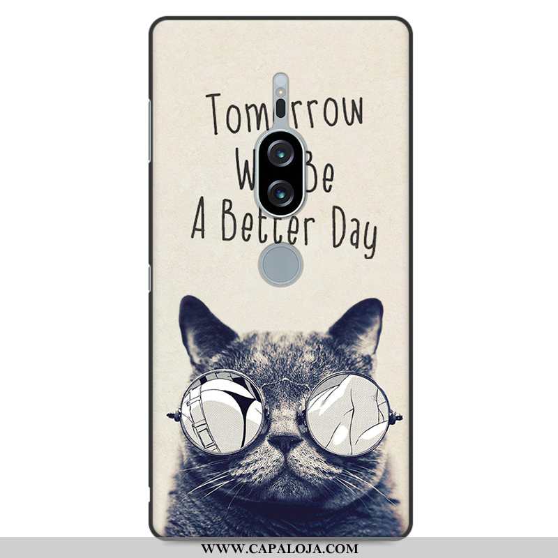 Capa Sony Xperia Xz2 Premium Silicone Protetoras Desenho Animado Soft Azul Escuro, Capas Sony Xperia