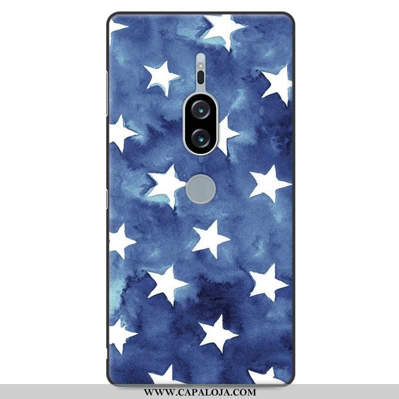 Capa Sony Xperia Xz2 Premium Silicone Protetoras Desenho Animado Soft Azul Escuro, Capas Sony Xperia