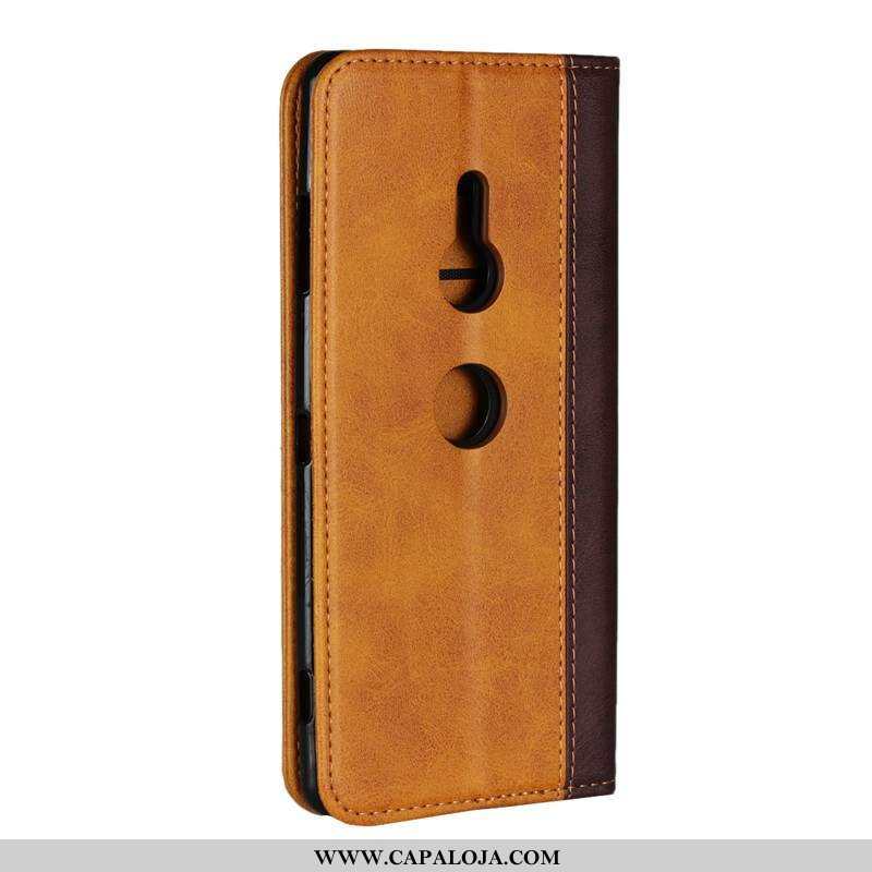 Capa Sony Xperia Xz3 Couro Costura Antiqueda Retro Preto, Capas Sony Xperia Xz3 Protetoras Baratos