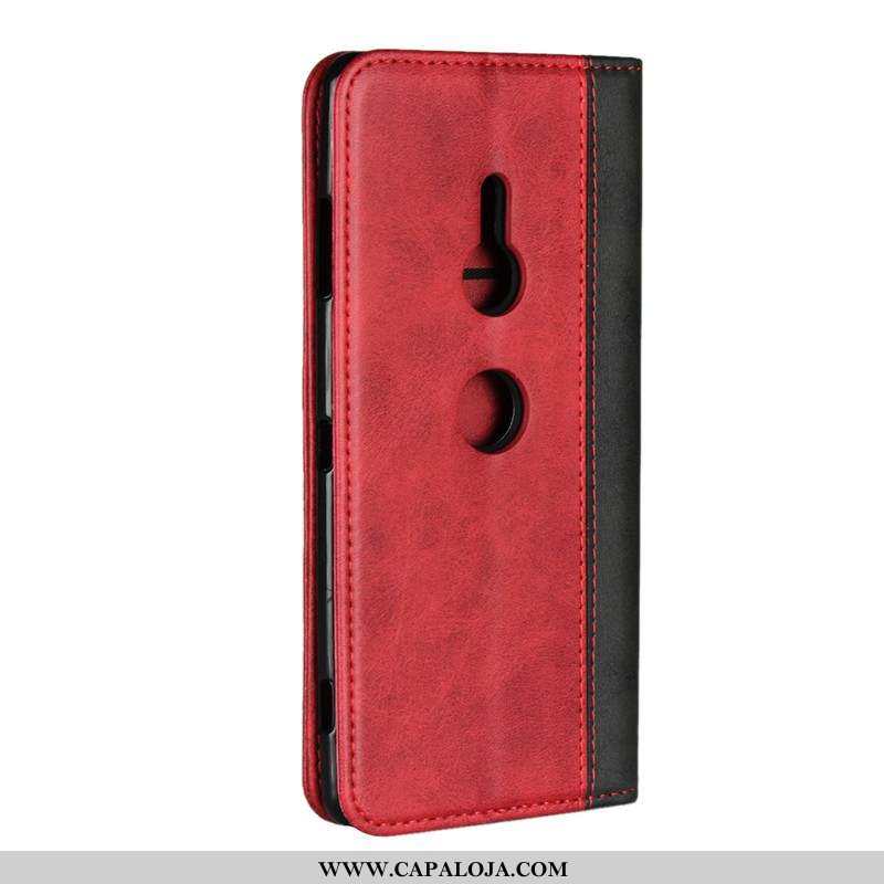 Capa Sony Xperia Xz3 Couro Costura Antiqueda Retro Preto, Capas Sony Xperia Xz3 Protetoras Baratos