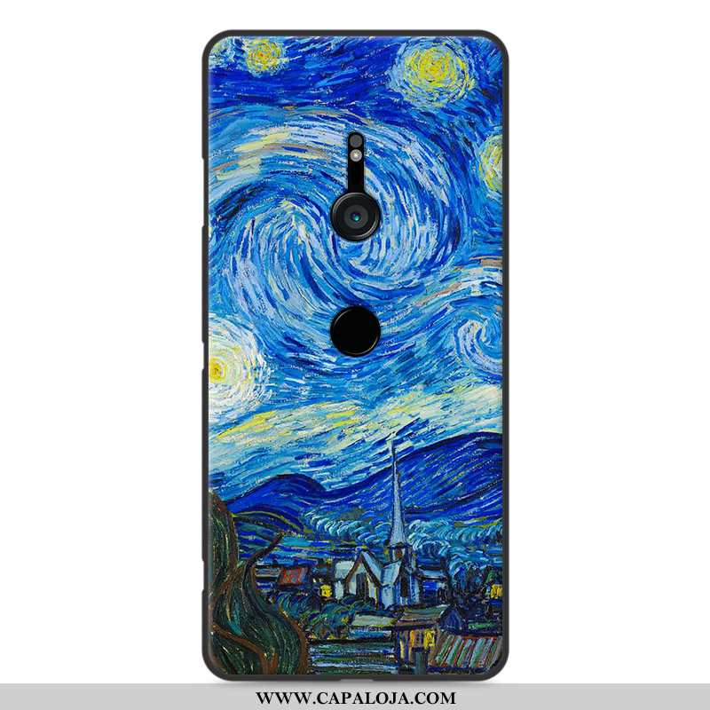 Capa Sony Xperia Xz3 Soft Pintado Completa Antiqueda Azul, Capas Sony Xperia Xz3 Protetoras Comprar