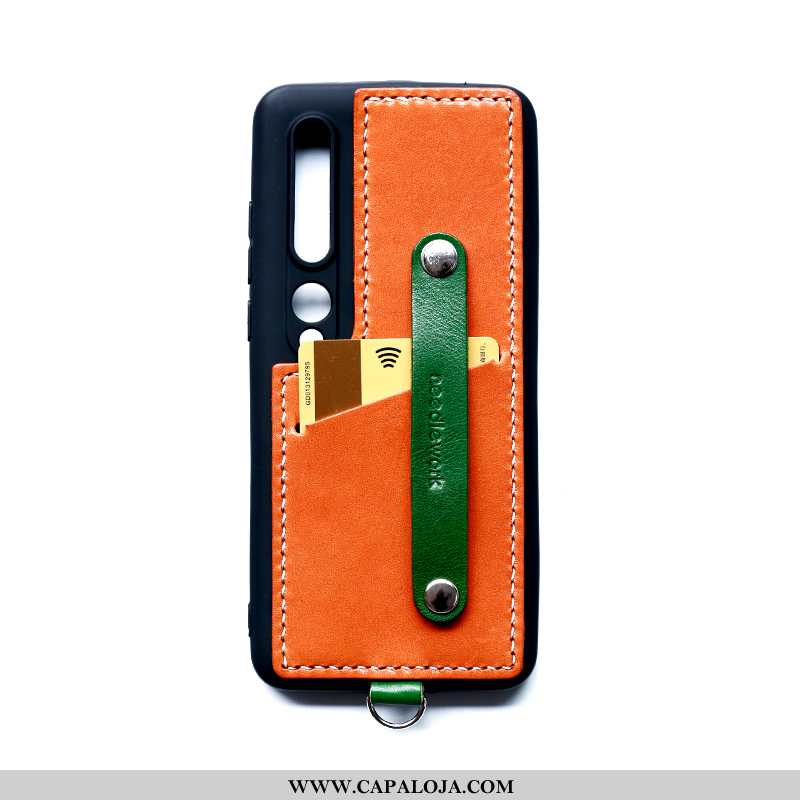 Capa Xiaomi Mi 10 Couro Telemóvel Capas Fio Verde, Xiaomi Mi 10 Armação Online