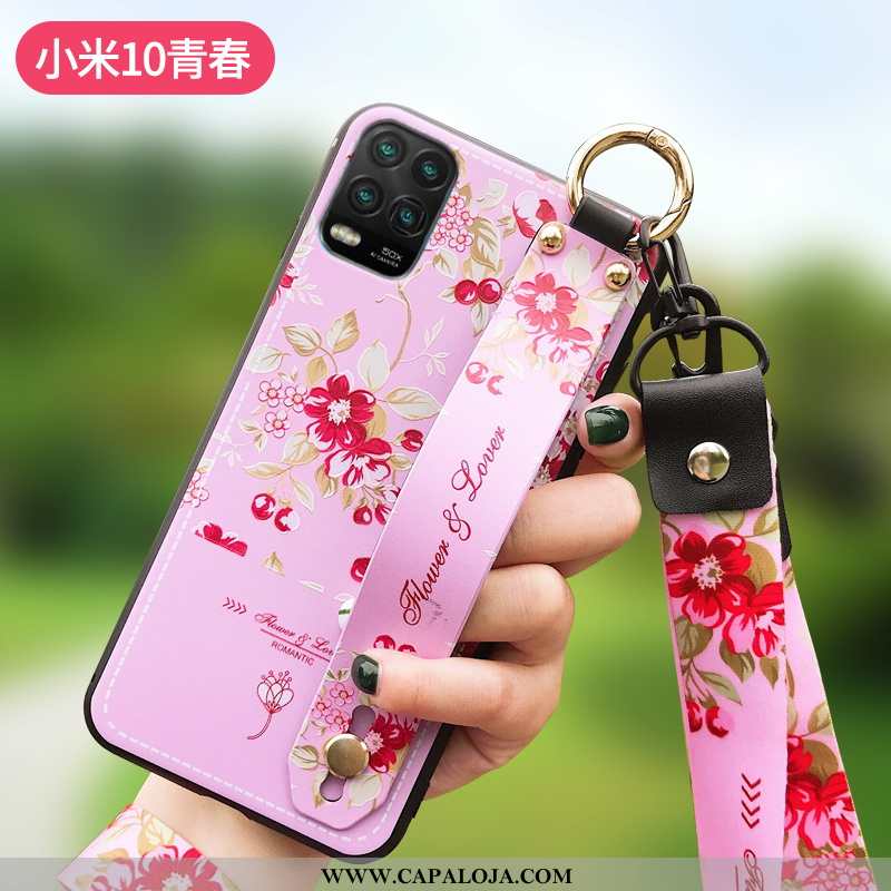 Capa Xiaomi Mi 10 Lite Moda Soft Primavera Vermelha Roxo, Capas Xiaomi Mi 10 Lite Personalizada Bara