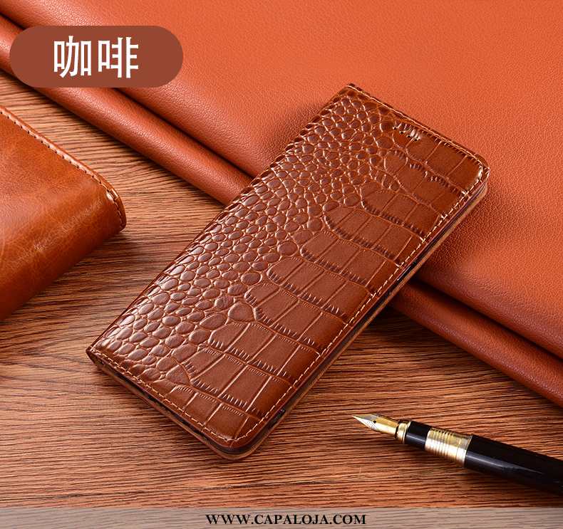 Capa Xiaomi Mi 10 Lite Protetoras Cover Cases Antiqueda Castanho, Capas Xiaomi Mi 10 Lite Couro Genu