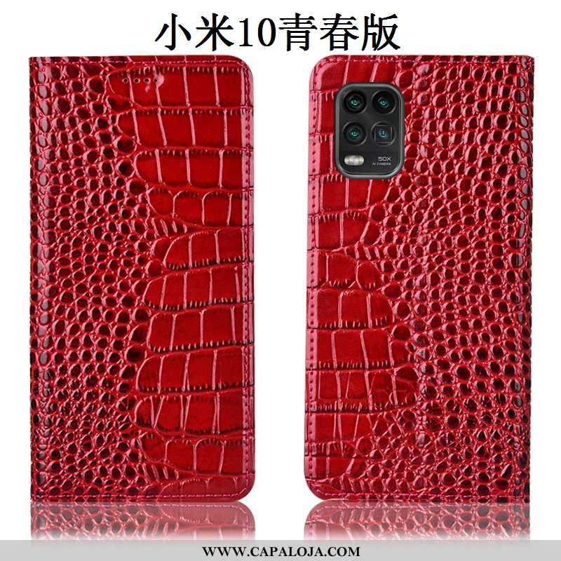 Capa Xiaomi Mi 10 Lite Protetoras Cover Cases Antiqueda Castanho, Capas Xiaomi Mi 10 Lite Couro Genu