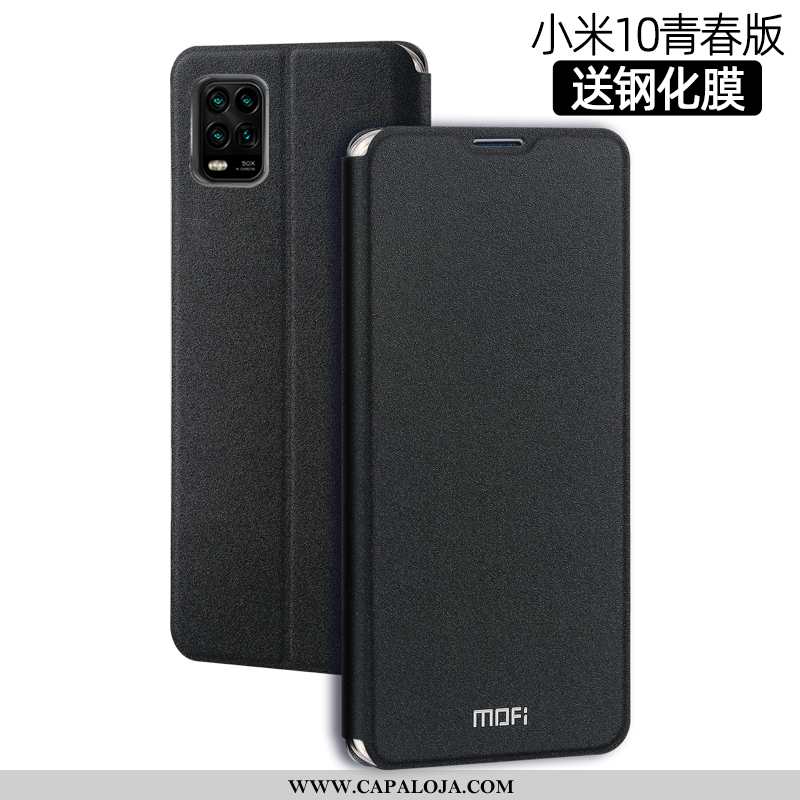 Capa Xiaomi Mi 10 Lite Super Silicone Cover Couro Preto, Capas Xiaomi Mi 10 Lite Protetoras Online