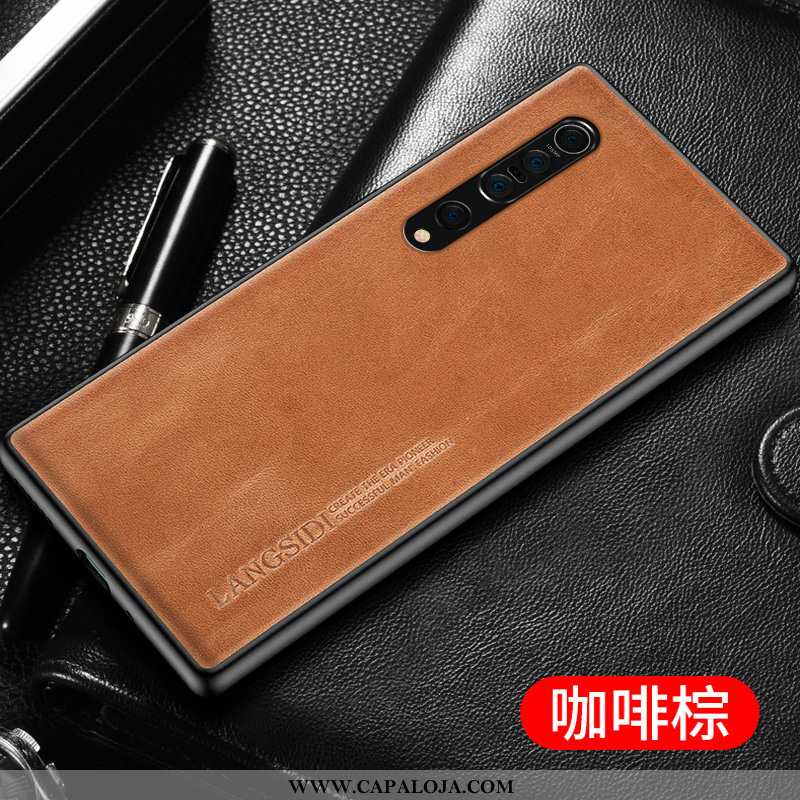 Capa Xiaomi Mi 10 Pro Couro Marrom Telinha Feminino Castanho, Capas Xiaomi Mi 10 Pro Super Comprar