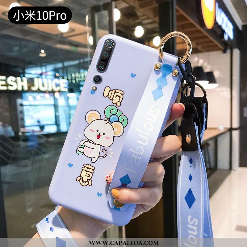 Capa Xiaomi Mi 10 Pro Criativas Personalizada Telinha Telemóvel Azul, Capas Xiaomi Mi 10 Pro Fofas V