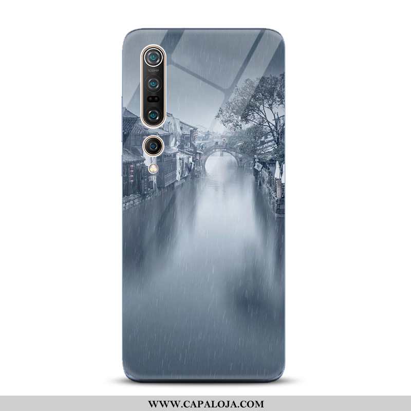 Capa Xiaomi Mi 10 Pro Vidro Frente Tinta Antiqueda Azul, Capas Xiaomi Mi 10 Pro Tendencia Baratas