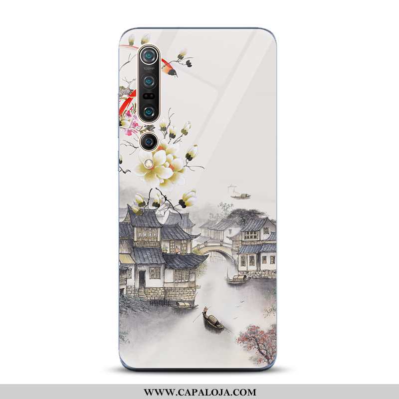 Capa Xiaomi Mi 10 Pro Vidro Frente Tinta Antiqueda Azul, Capas Xiaomi Mi 10 Pro Tendencia Baratas