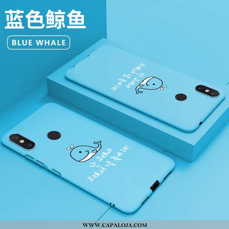 Capa Xiaomi Mi 8 Fosco Azul Resistente Masculino, Capas Xiaomi Mi 8 Personalizada Venda