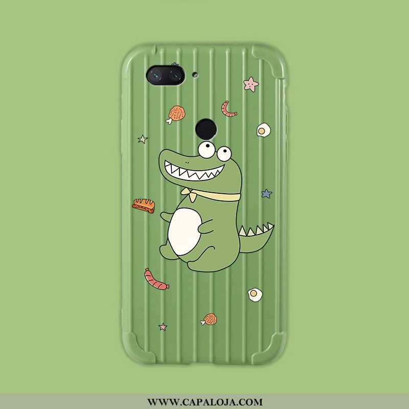 Capa Xiaomi Mi 8 Lite Bonitos Minimalista Malha Moda Verde, Capas Xiaomi Mi 8 Lite Soft Baratos