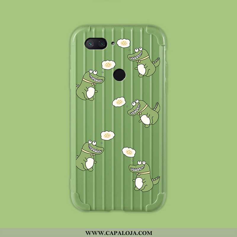 Capa Xiaomi Mi 8 Lite Bonitos Minimalista Malha Moda Verde, Capas Xiaomi Mi 8 Lite Soft Baratos