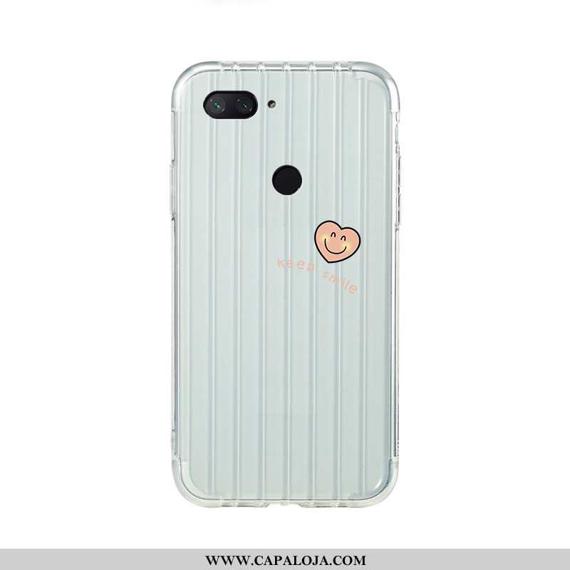 Capa Xiaomi Mi 8 Lite Bonitos Minimalista Malha Moda Verde, Capas Xiaomi Mi 8 Lite Soft Baratos