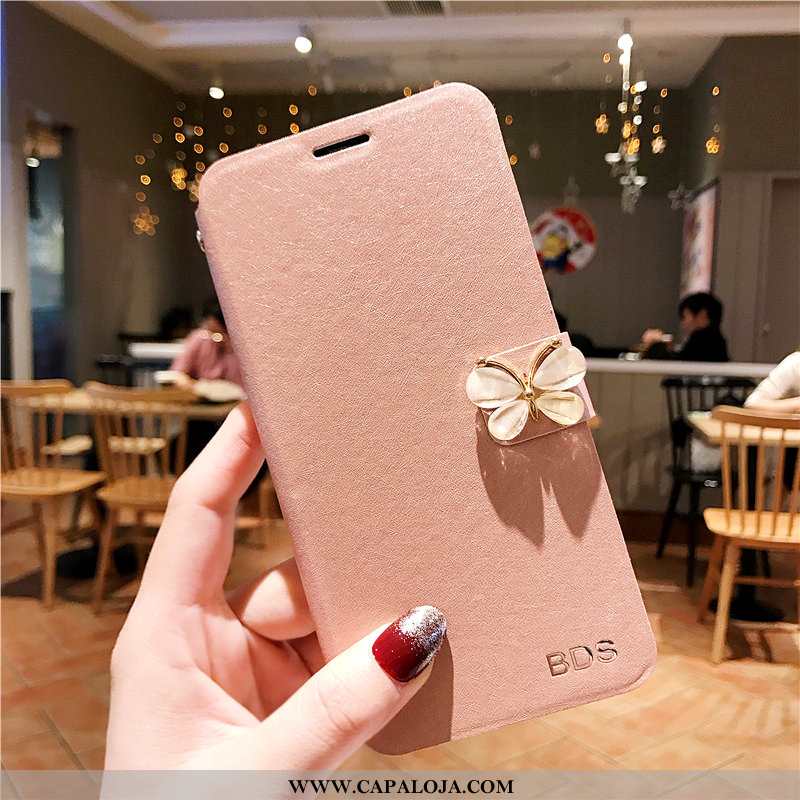 Capa Xiaomi Mi 8 Lite Criativas Antiqueda Moda Cases Rosa, Capas Xiaomi Mi 8 Lite Couro Comprar