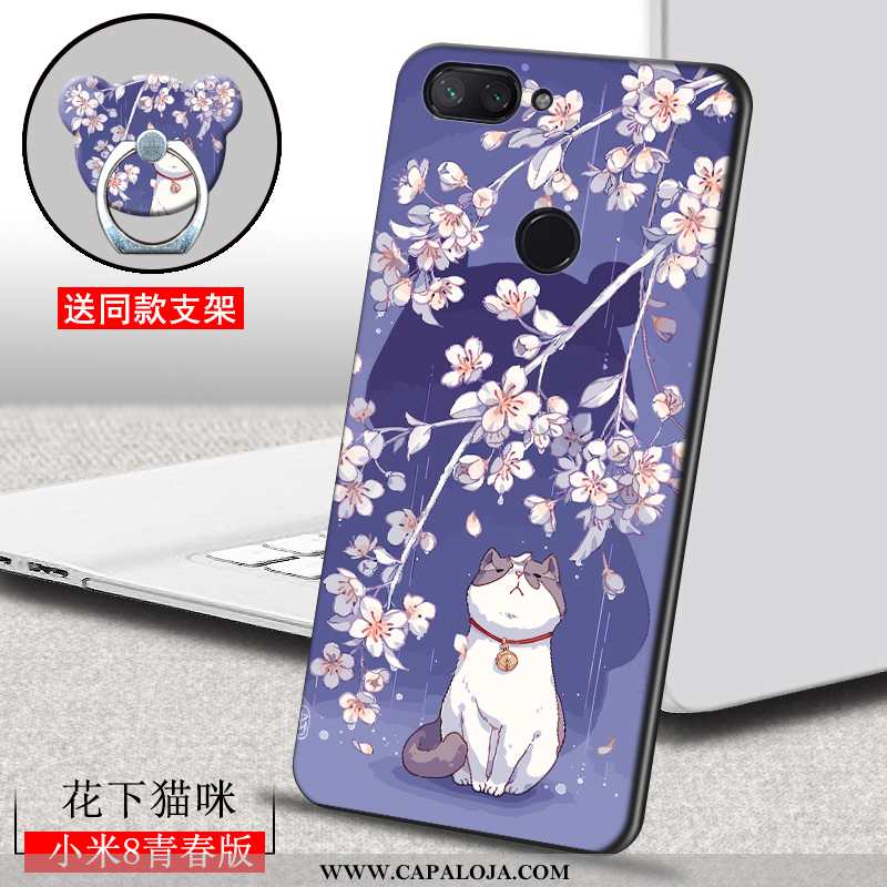 Capa Xiaomi Mi 8 Lite Criativas Antiqueda Personalizada Feminino Castanho, Capas Xiaomi Mi 8 Lite De