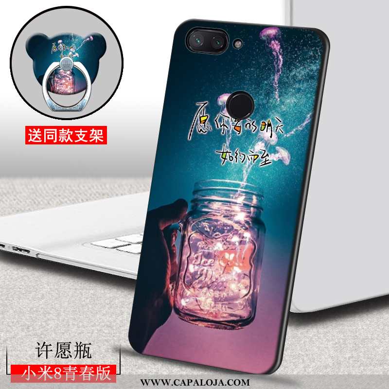 Capa Xiaomi Mi 8 Lite Criativas Antiqueda Personalizada Feminino Castanho, Capas Xiaomi Mi 8 Lite De