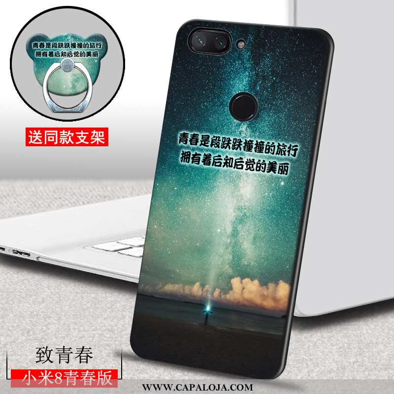 Capa Xiaomi Mi 8 Lite Criativas Antiqueda Personalizada Feminino Castanho, Capas Xiaomi Mi 8 Lite De