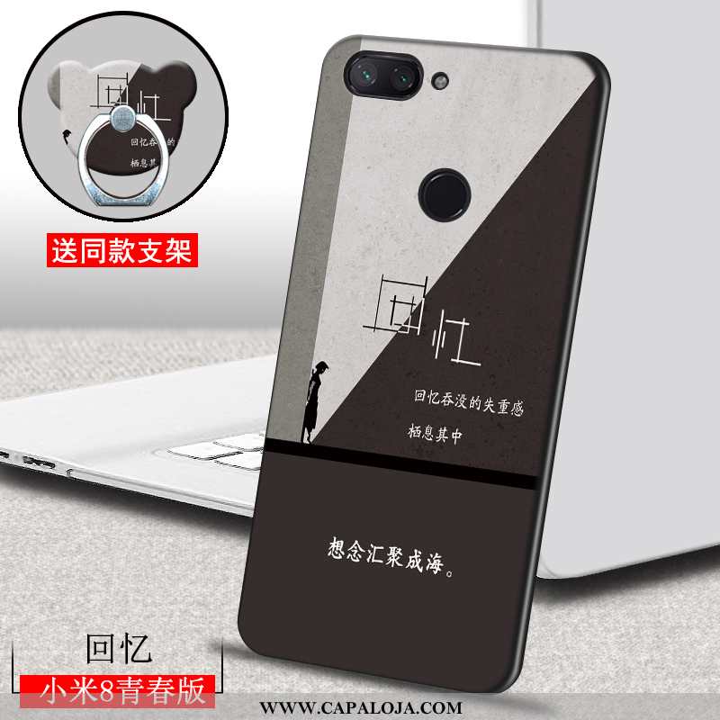 Capa Xiaomi Mi 8 Lite Criativas Antiqueda Personalizada Feminino Castanho, Capas Xiaomi Mi 8 Lite De