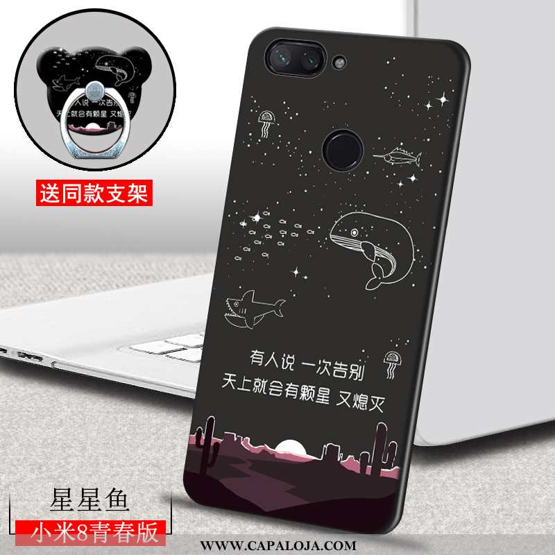 Capa Xiaomi Mi 8 Lite Criativas Antiqueda Personalizada Feminino Castanho, Capas Xiaomi Mi 8 Lite De