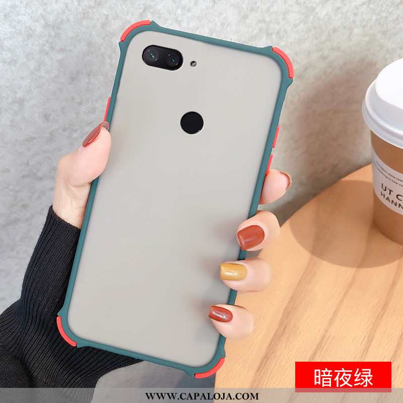 Capa Xiaomi Mi 8 Lite Criativas Cor De Contraste Telinha Capas Vermelho, Xiaomi Mi 8 Lite Tendencia 